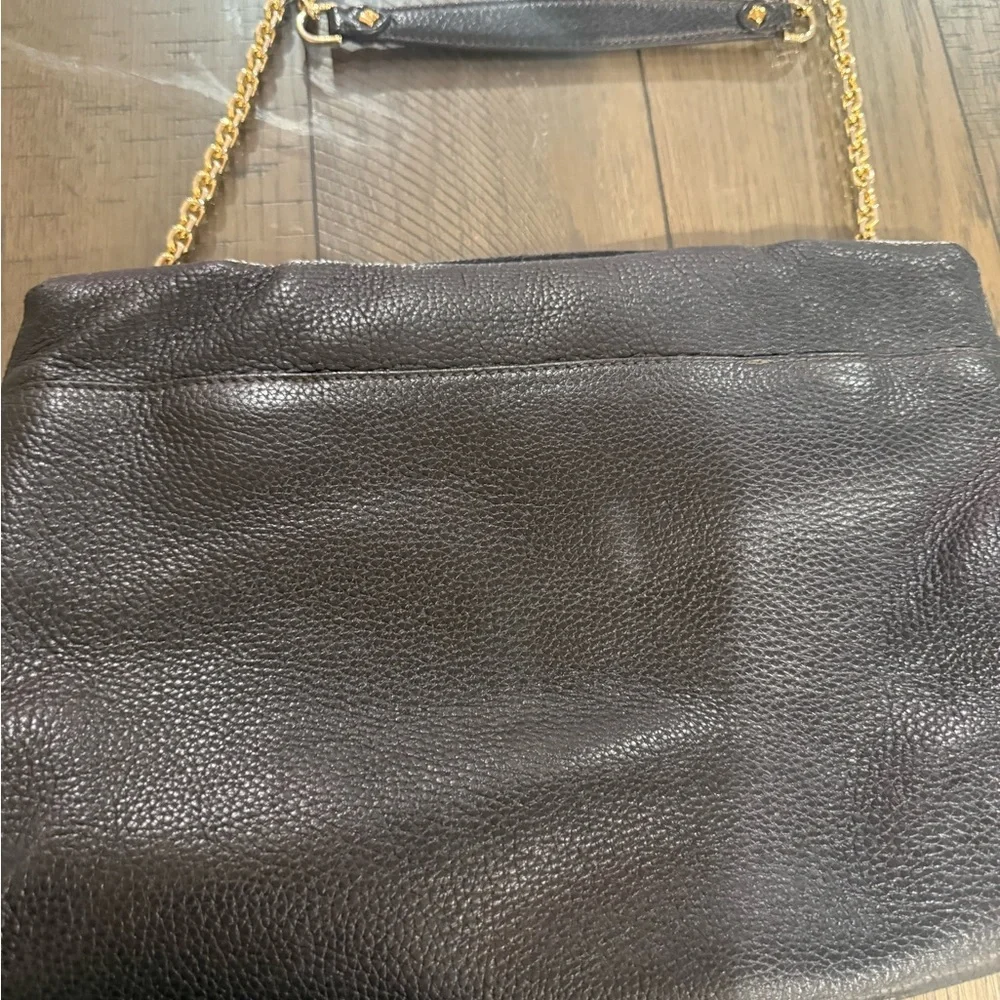 MCM Black Pebbled Leather Studded Flap Shoulder Bag w/ Chain Strap Vintage rare